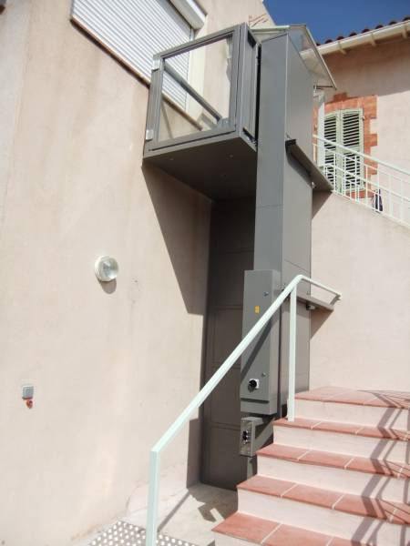 Vue d'ensemble avec nacelle arrivée à l'étage